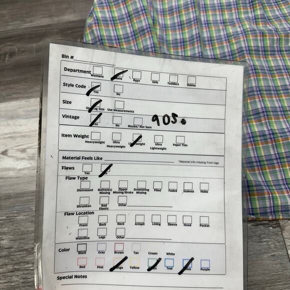 Vintage 90s Ralph Lauren Madras Purple Men M Custom Fit Preppy Button Up Shirt - Picture 9 of 9